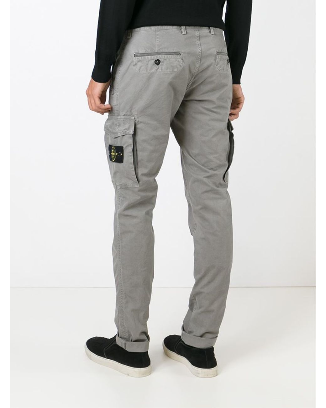 Stem neighbor grill Stone Island Slim Fit Cargo Trousers in Gray for Men | Lyst