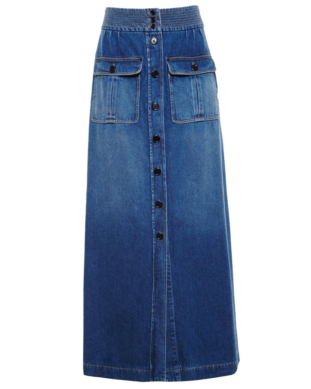 スカート CHLOE DENIM KNEE-LENGTH SKIRT Chloé Knee Length Skirt In Denim | Chloé US