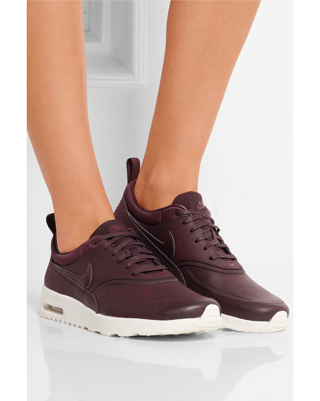 Nike Air Max Thea Premium Leather Sneakers in Purple | Lyst UK