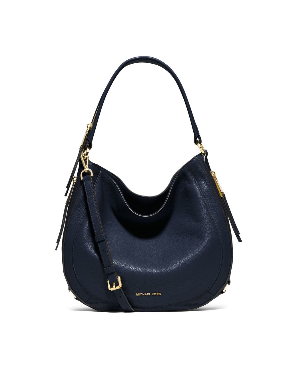 Michael Kors Julia Medium Leather Shoulder Bag in Blue | Lyst