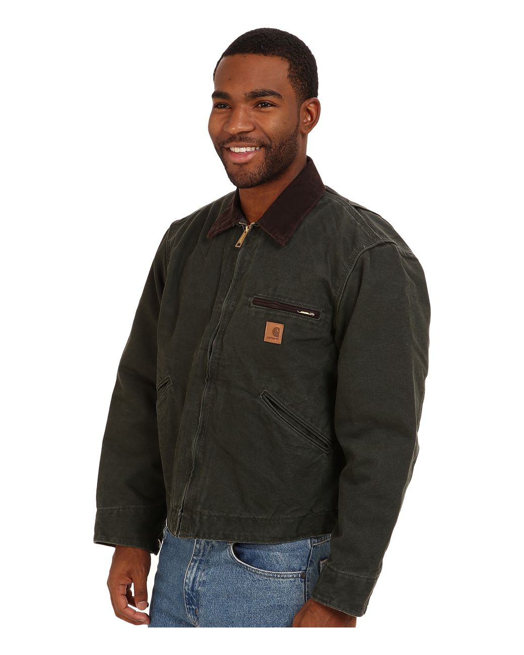 Carhartt Sandstone Detroit Jacket in Green for Men | Lyst