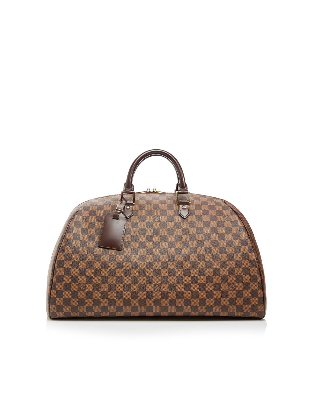 Louis Vuitton Ribera small model handbag in ebene damier canvas and brown  leather, RvceShops Revival