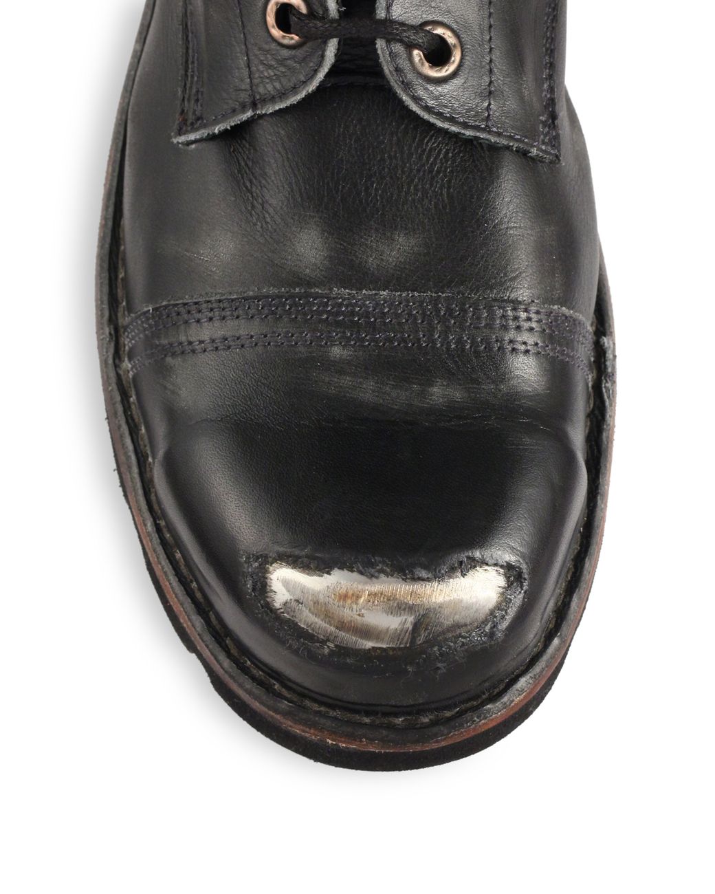 DIESEL Leather Hardkor Steel Lace-up Boots in Black for Men | Lyst