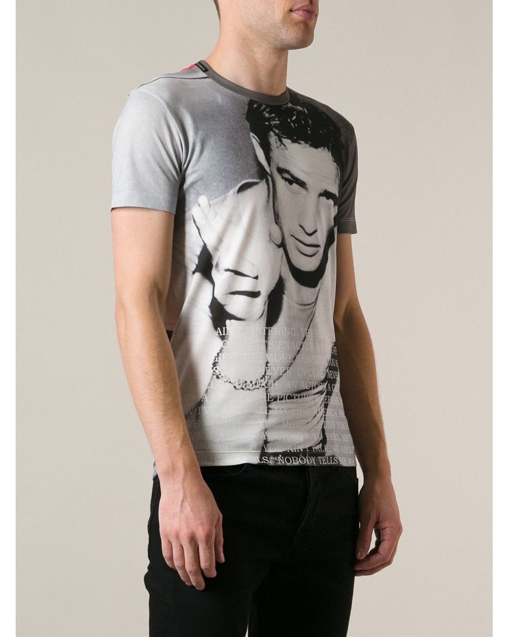 Dolce & Gabbana Marlon Brando T-Shirt in Grey for Men | Lyst UK