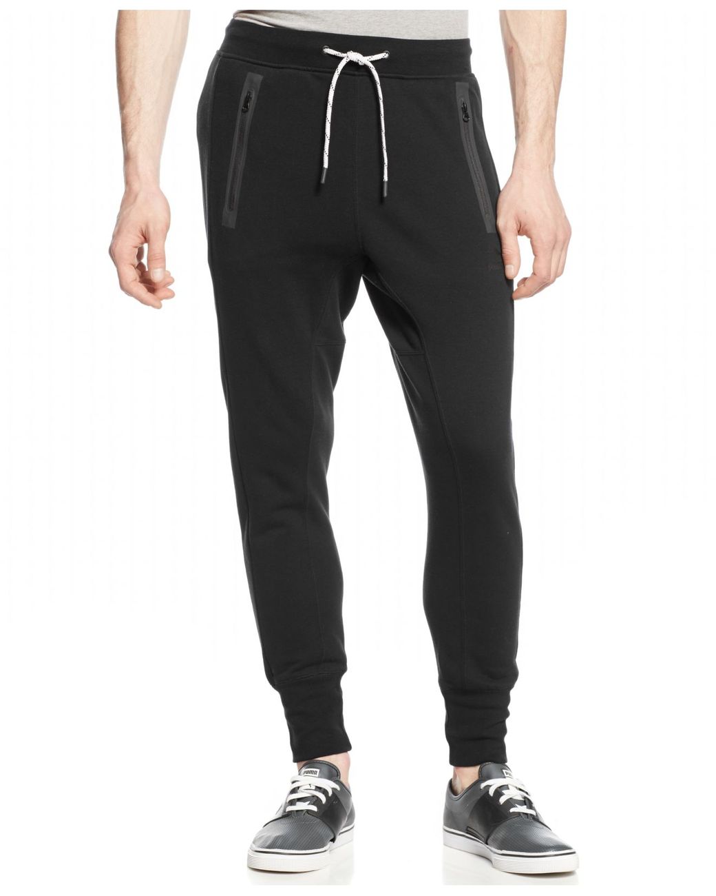 PUMA French Terry Joggers in Black for Men | Lyst