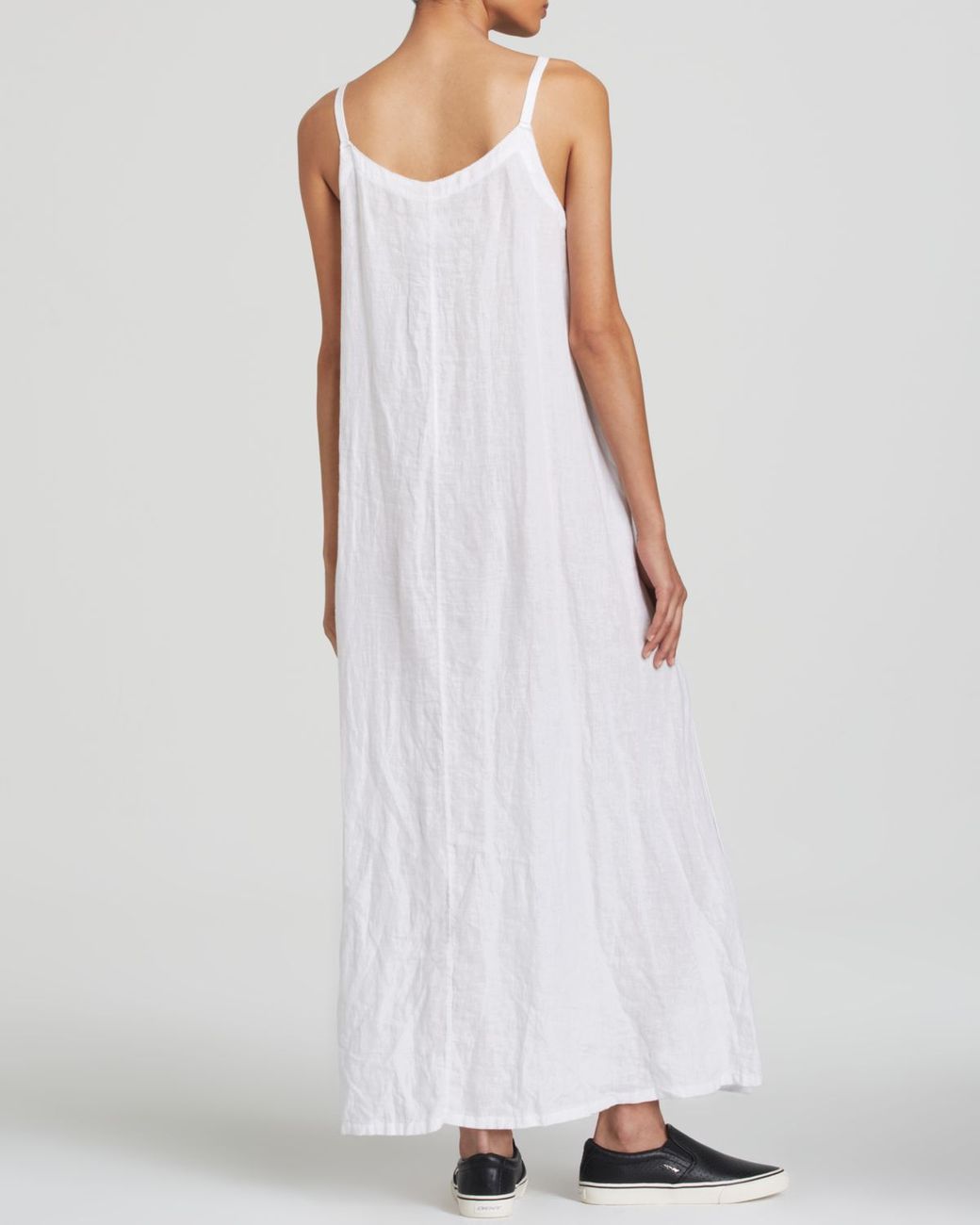 DKNY Pure Linen Maxi Dress in White | Lyst