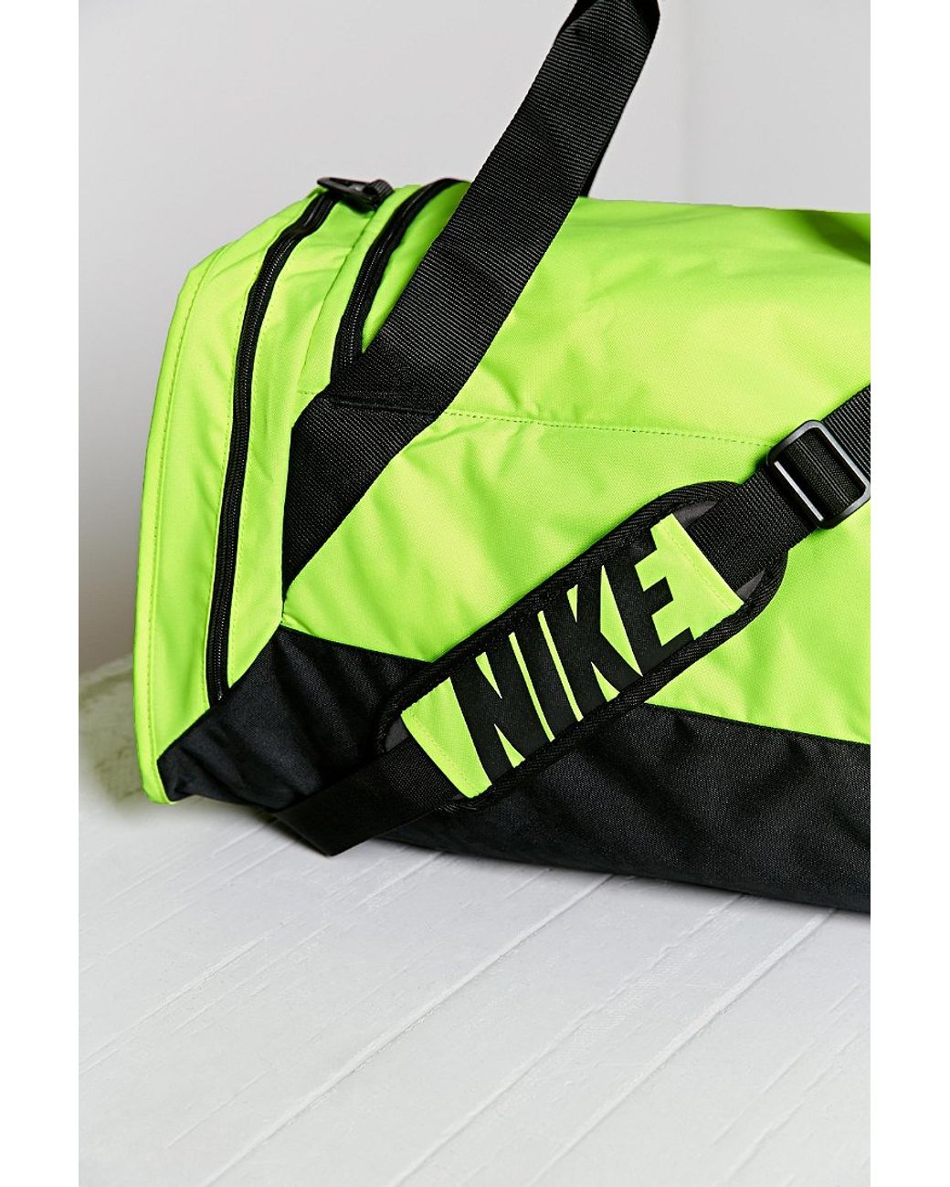 nike neon green duffle bag