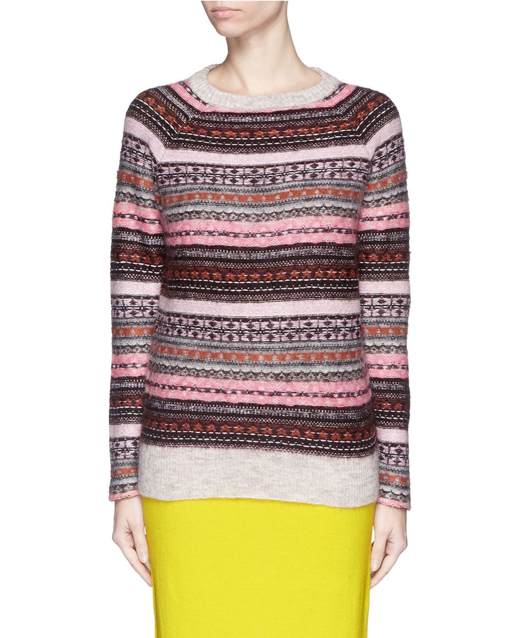 J.Crew Fair Isle Sweater in Purple | Lyst