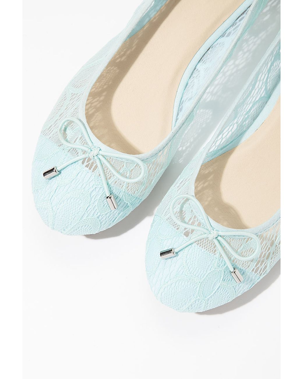 light blue lace flats