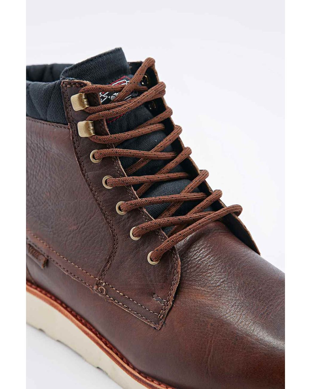 Vans Breton Leather Boots In Brown for Men | Lyst UK