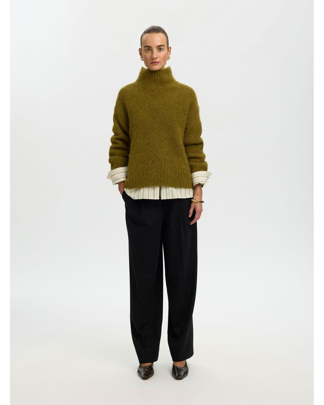 SELECTED Green Pullover Slfgabriella