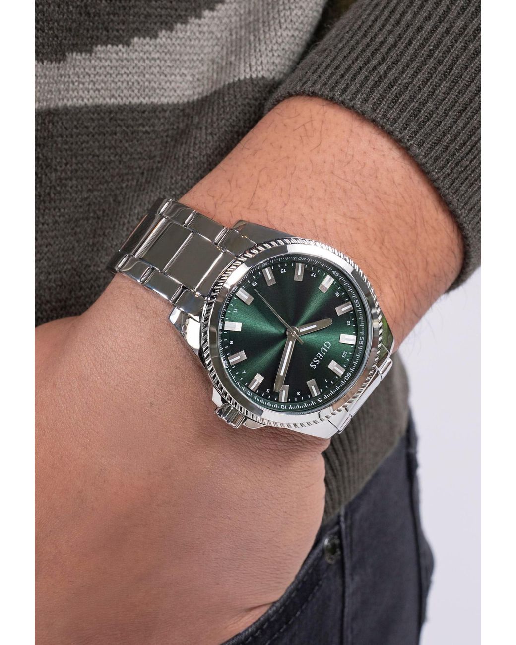 Guess Uhr Champ in Green für Herren