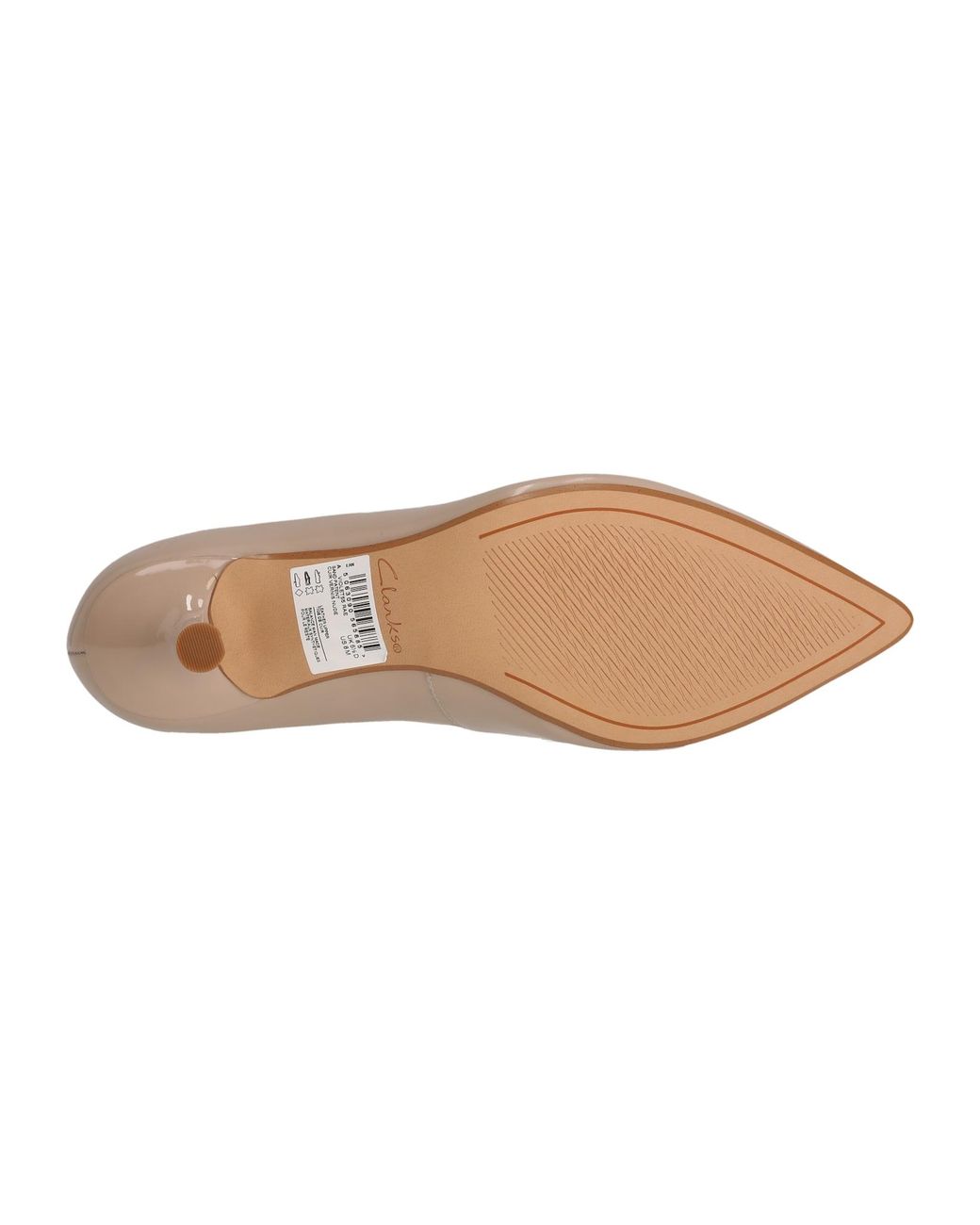 Clarks Natural Violet60 Slipper mit spitzer Form