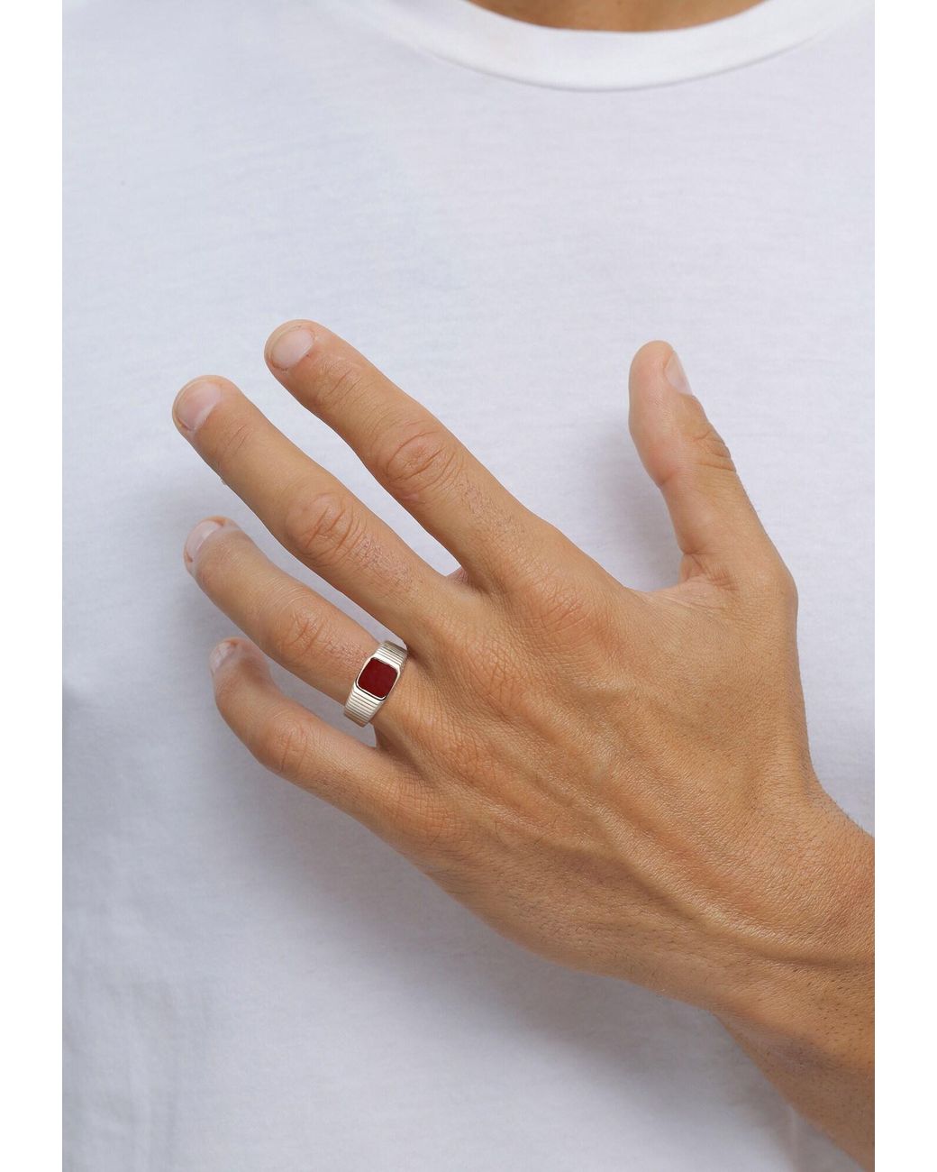 Kuzzoi Ring in Red für Herren