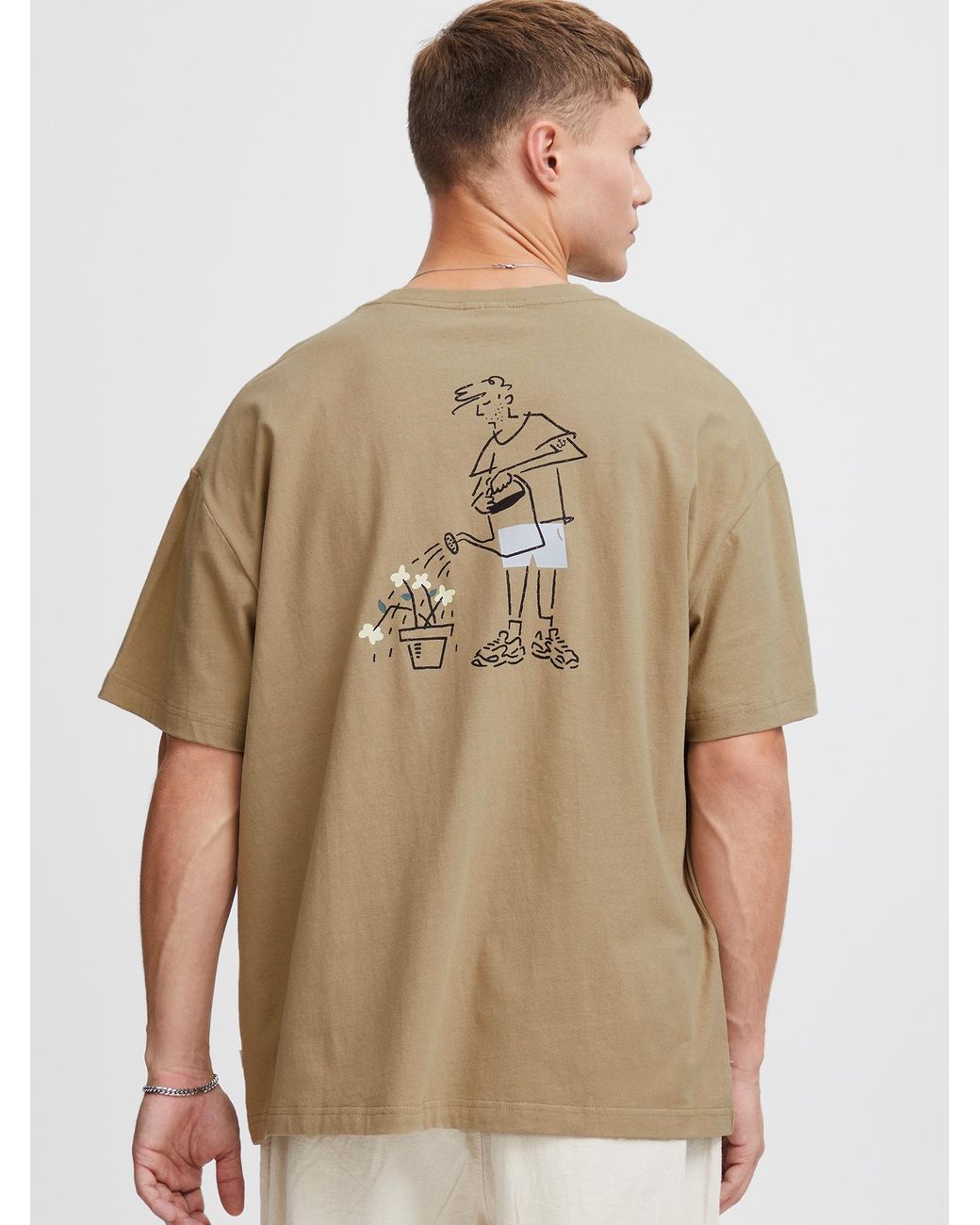 Solid T-Shirt Imre in Natural für Herren
