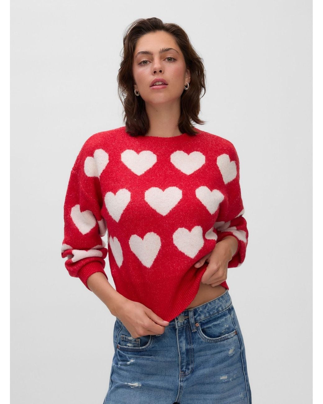 Vero Moda Red Pullover Vmhearty