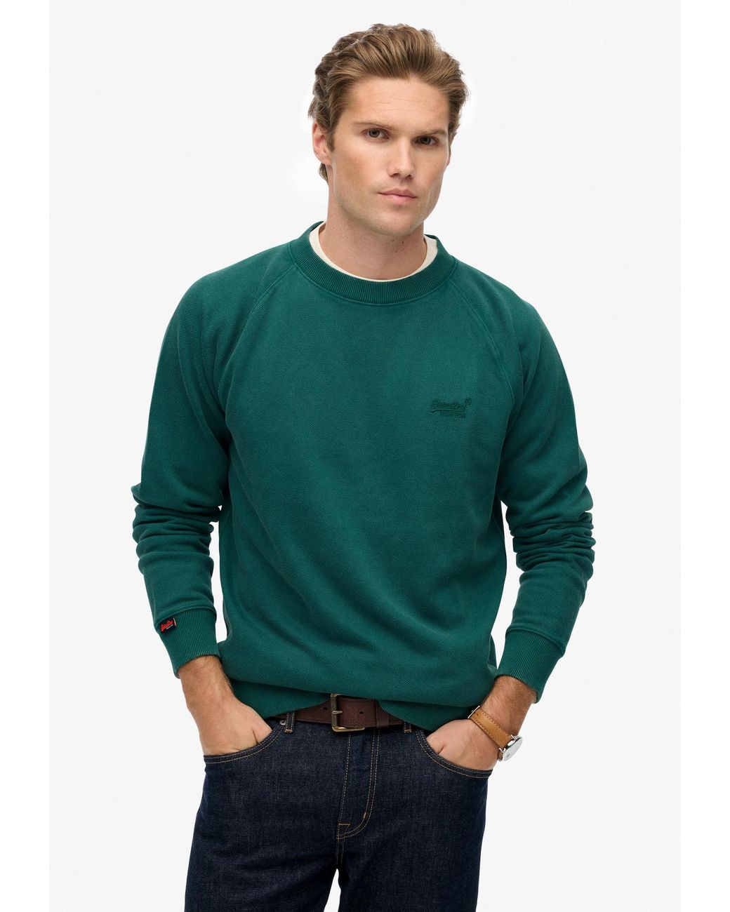 Superdry & Co Sweatshirt Essentials in Green für Herren