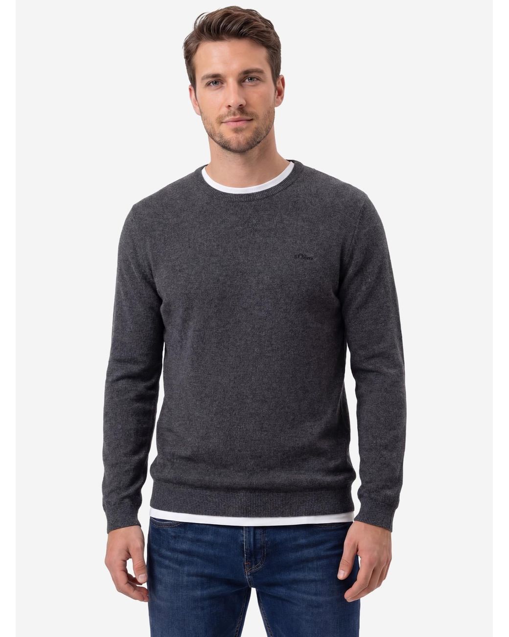 S.oliver Oliver Pullover Basic in Black für Herren