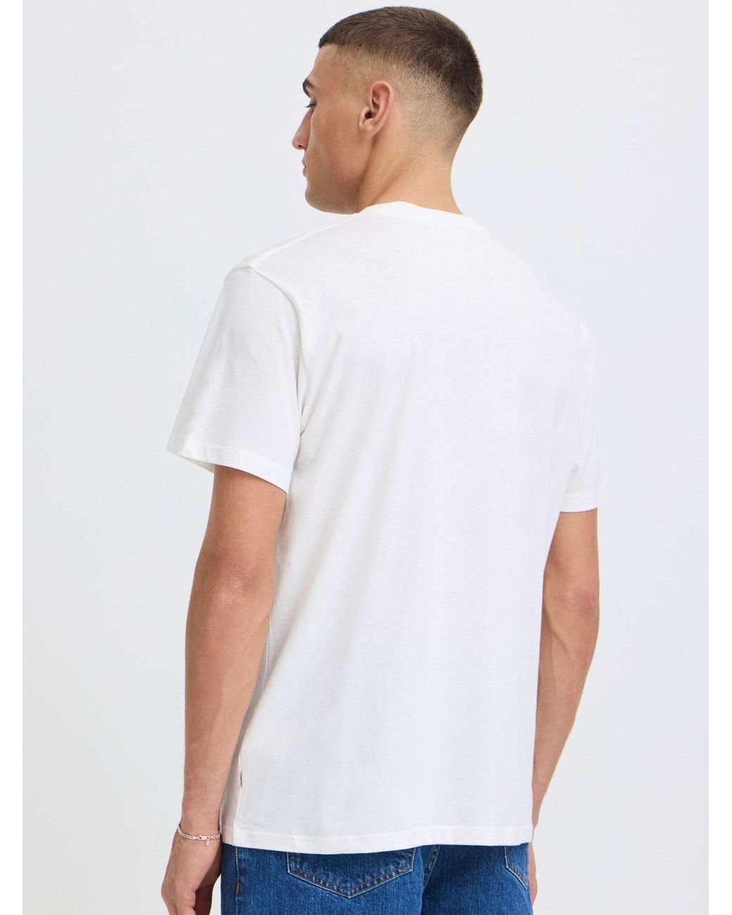 Solid T-Shirt Sduwe in White für Herren