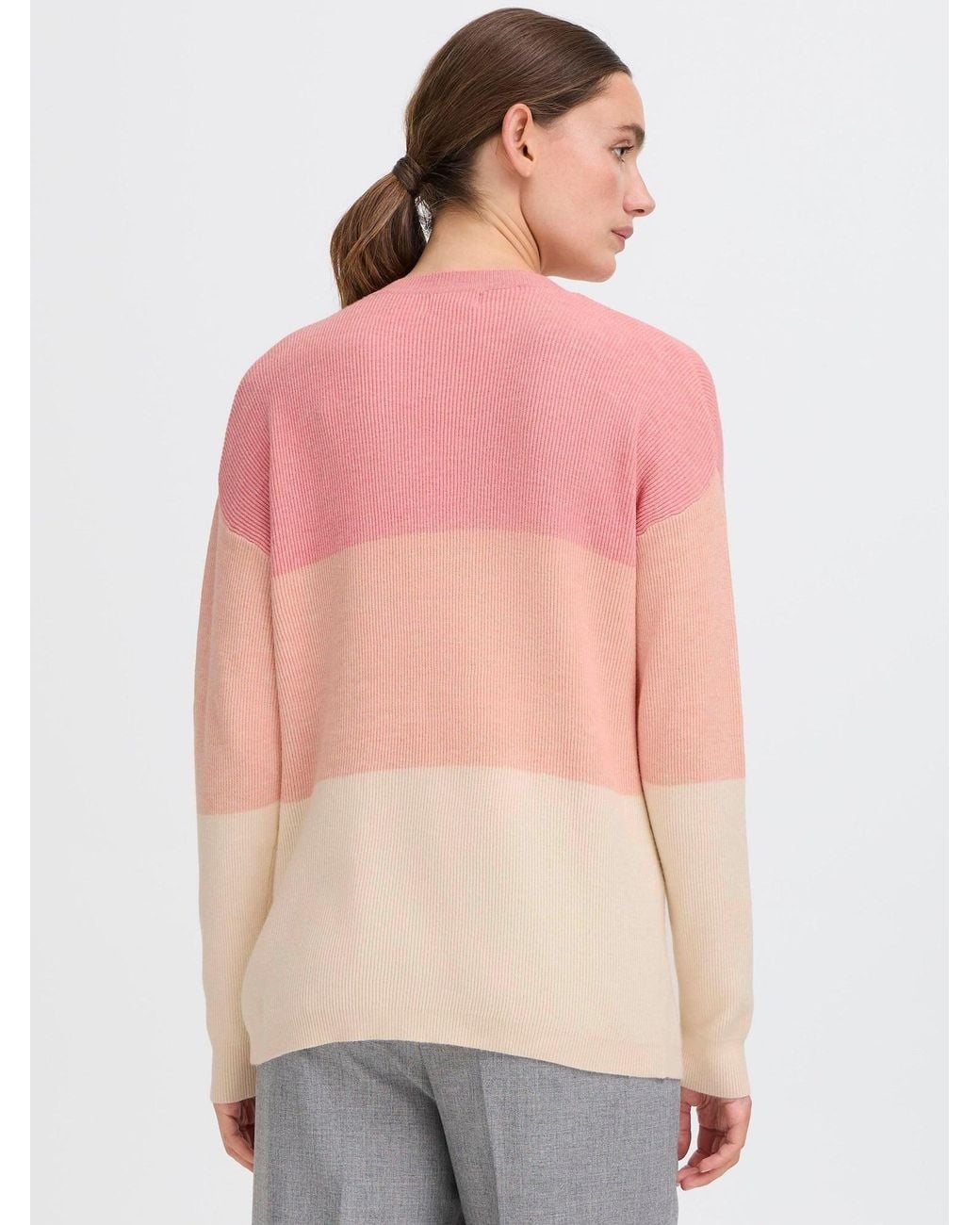 Oxmo Pink Strickpullover Oximanny Ls