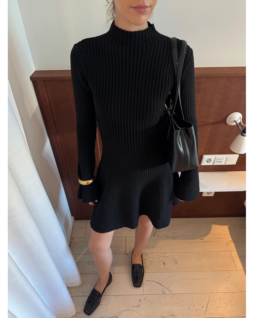 millane Black Strickkleid