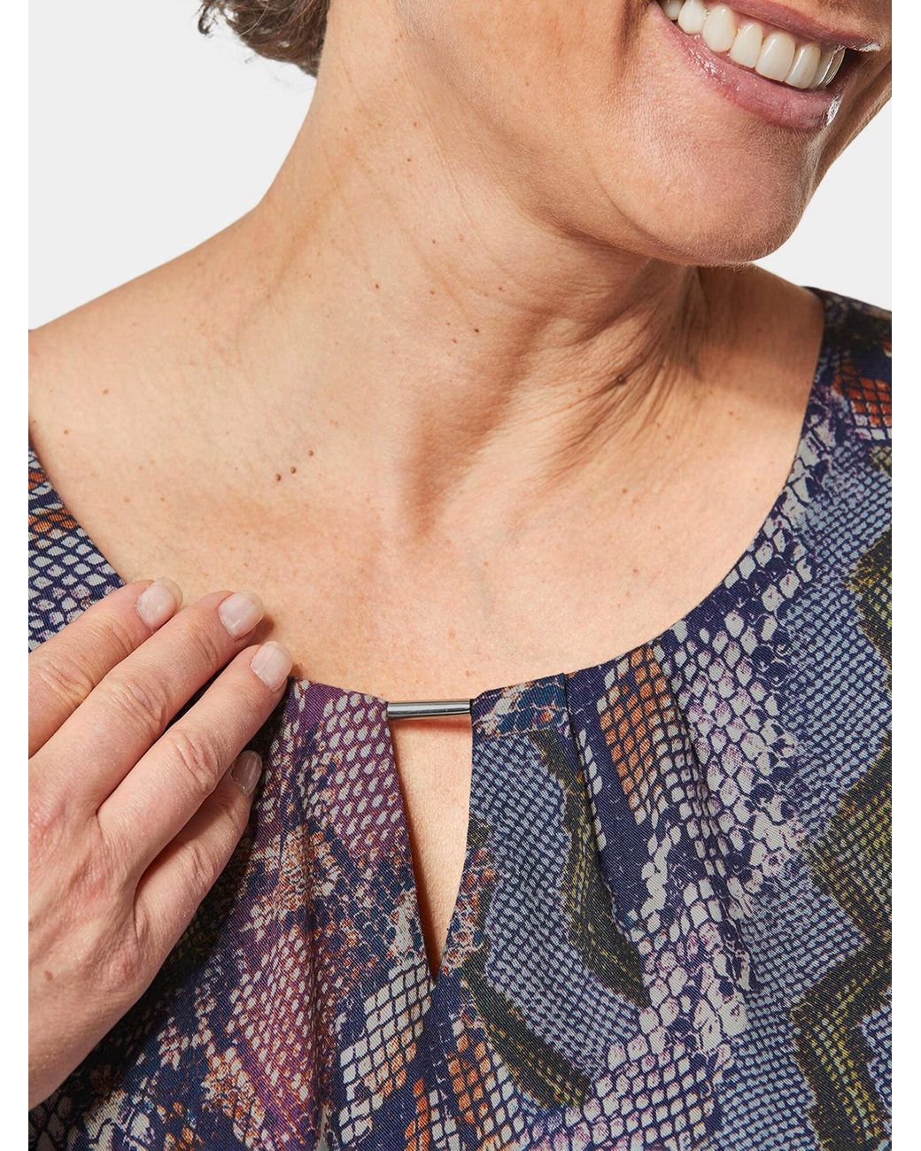 Goldner Purple Bluse