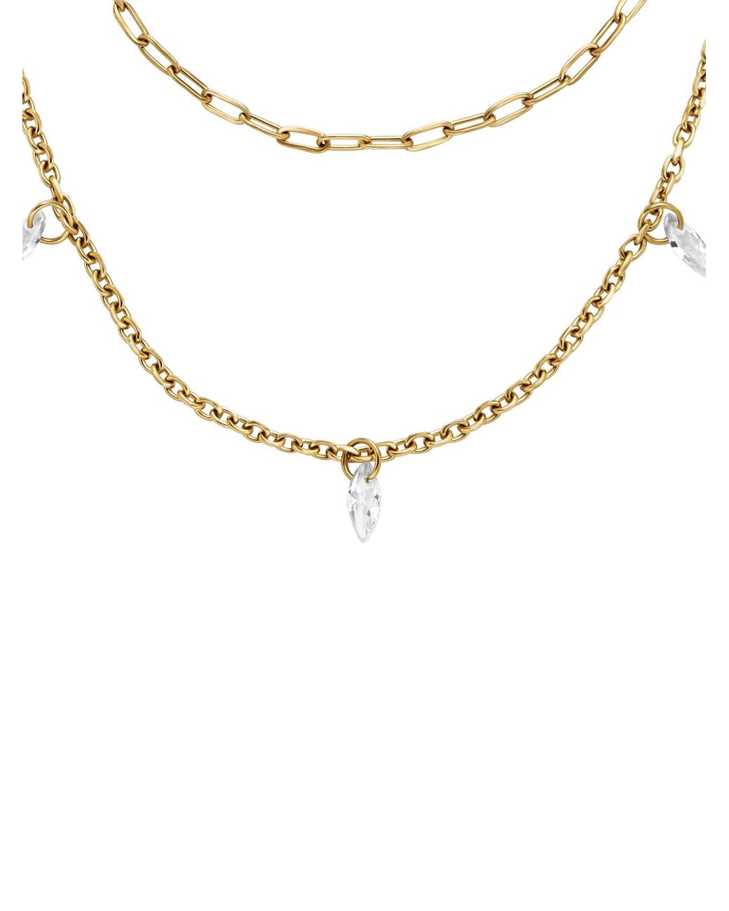 Fossil White Kette Ellis