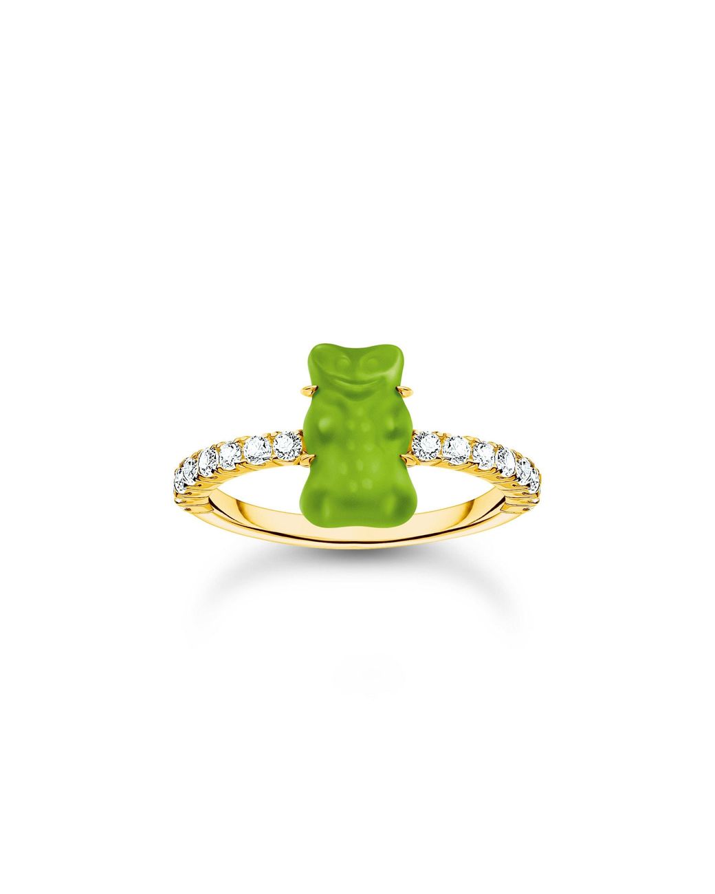 Thomas Sabo Green Ring Goldbär