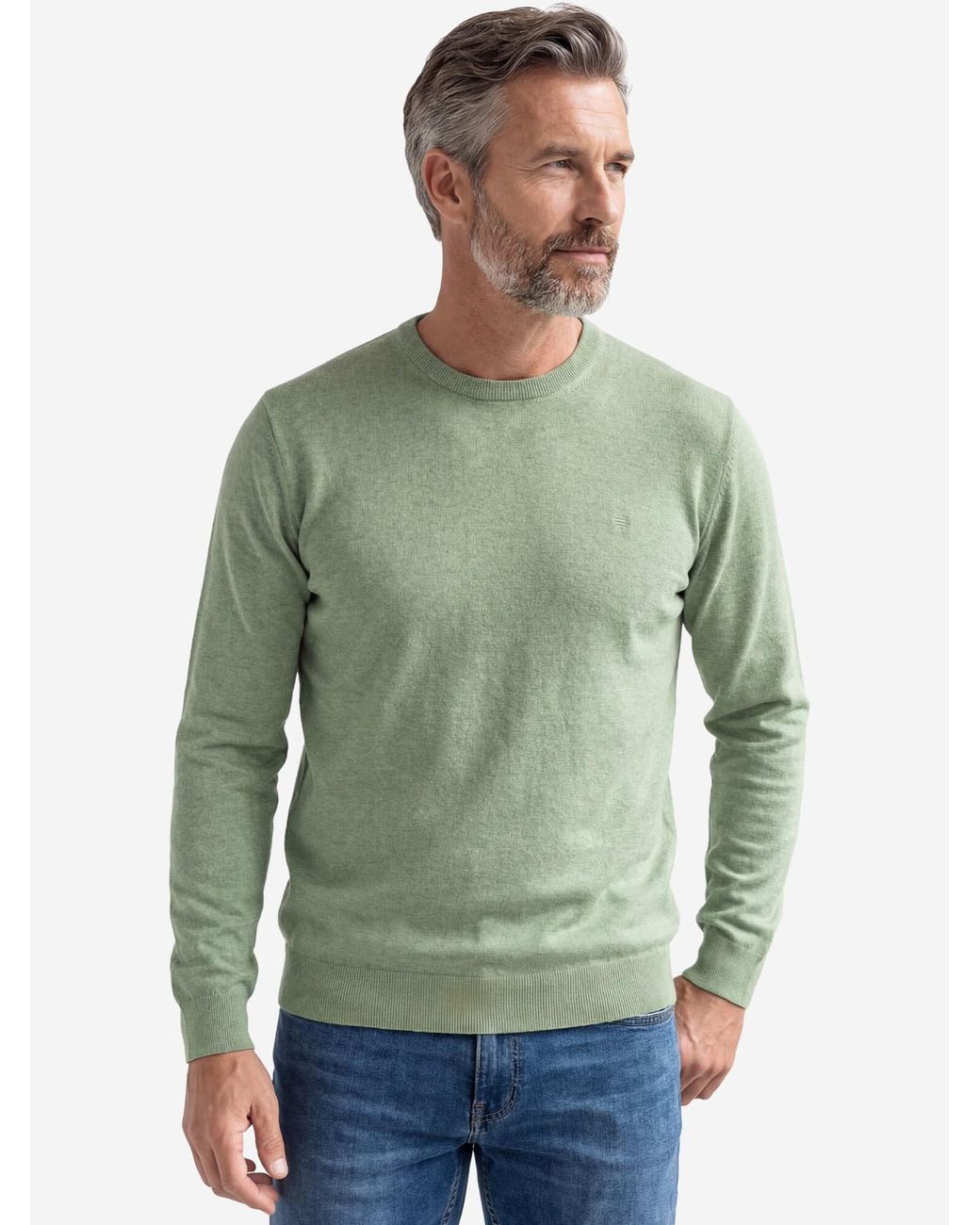 Redmond Pullover Basic in Green für Herren