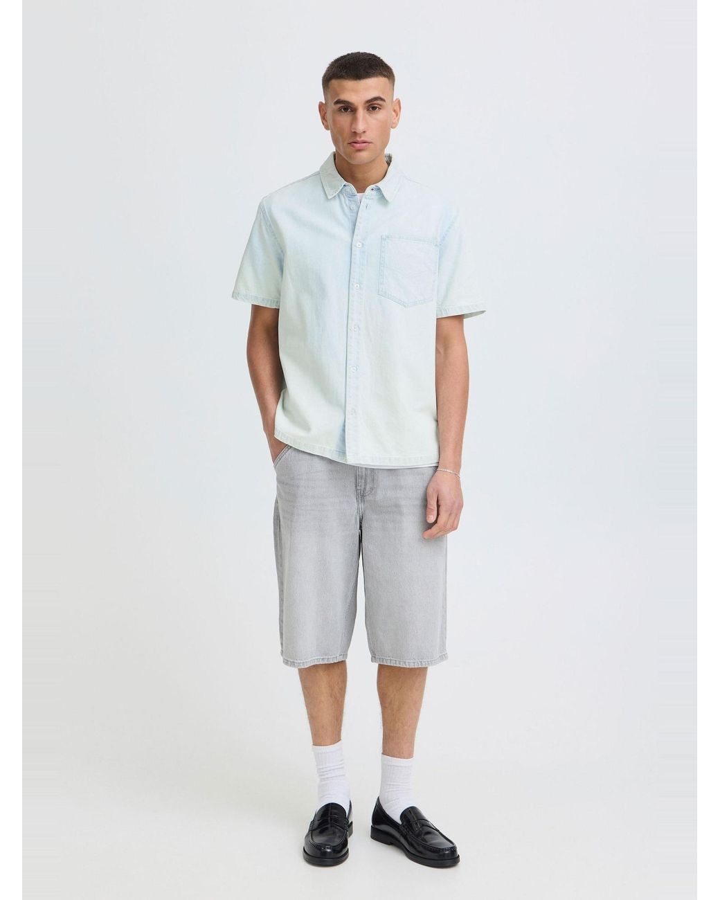 Solid Jeanshemd Sdrogue in White für Herren