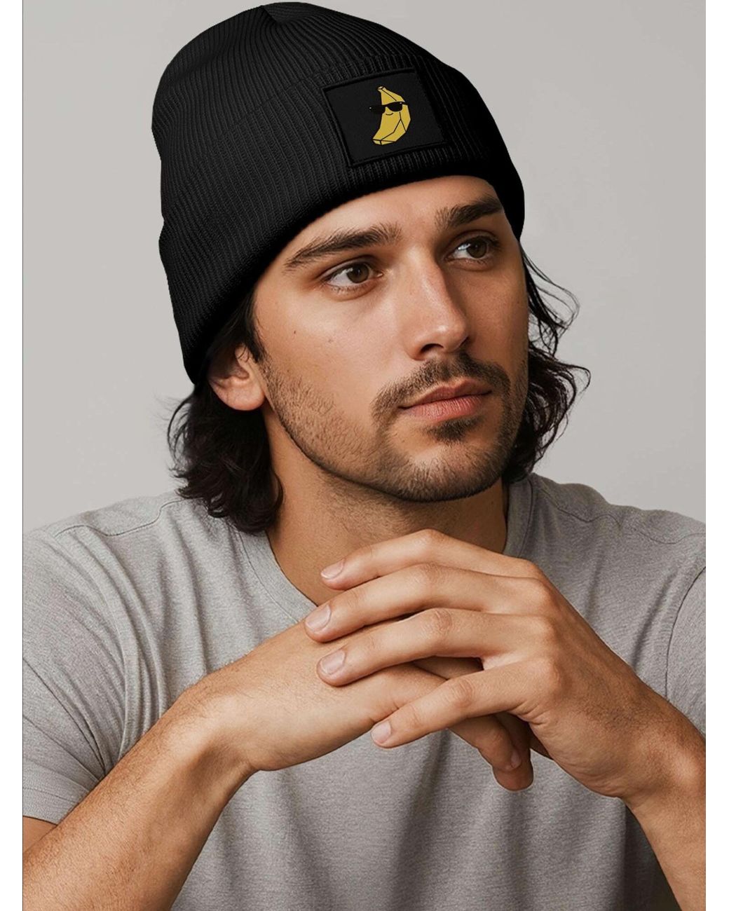 Neverless Mütze Banane in Black für Herren