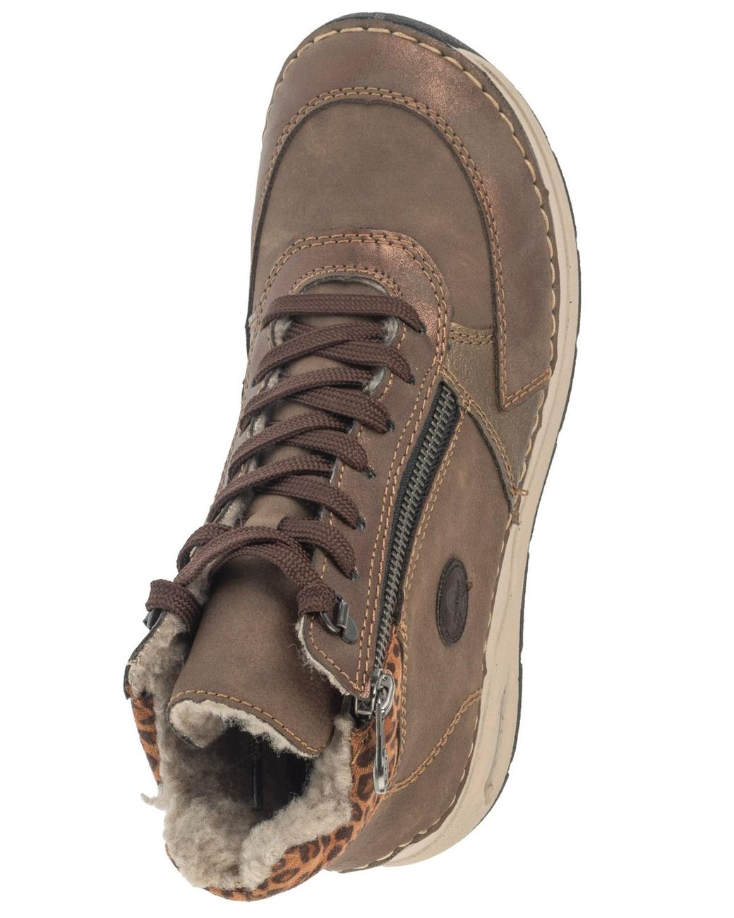Rieker Brown Schnürstiefelette