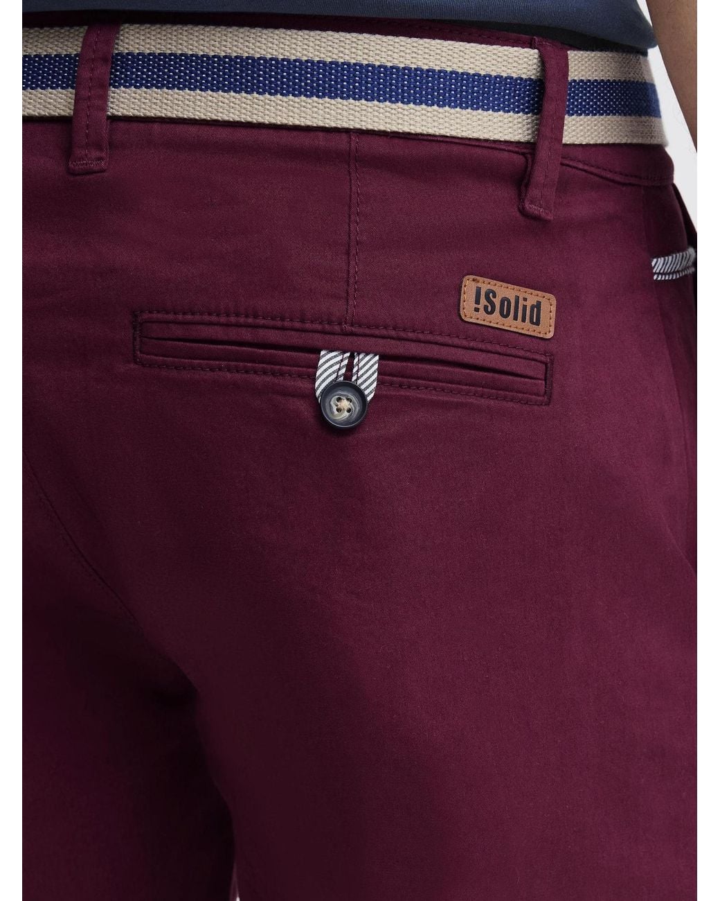Solid Chinohose Monty in Red für Herren