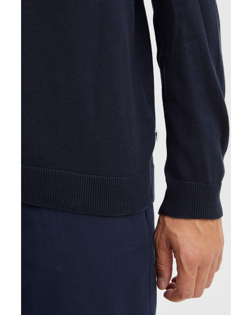 Solid Strickpullover 'denley' in Blue für Herren