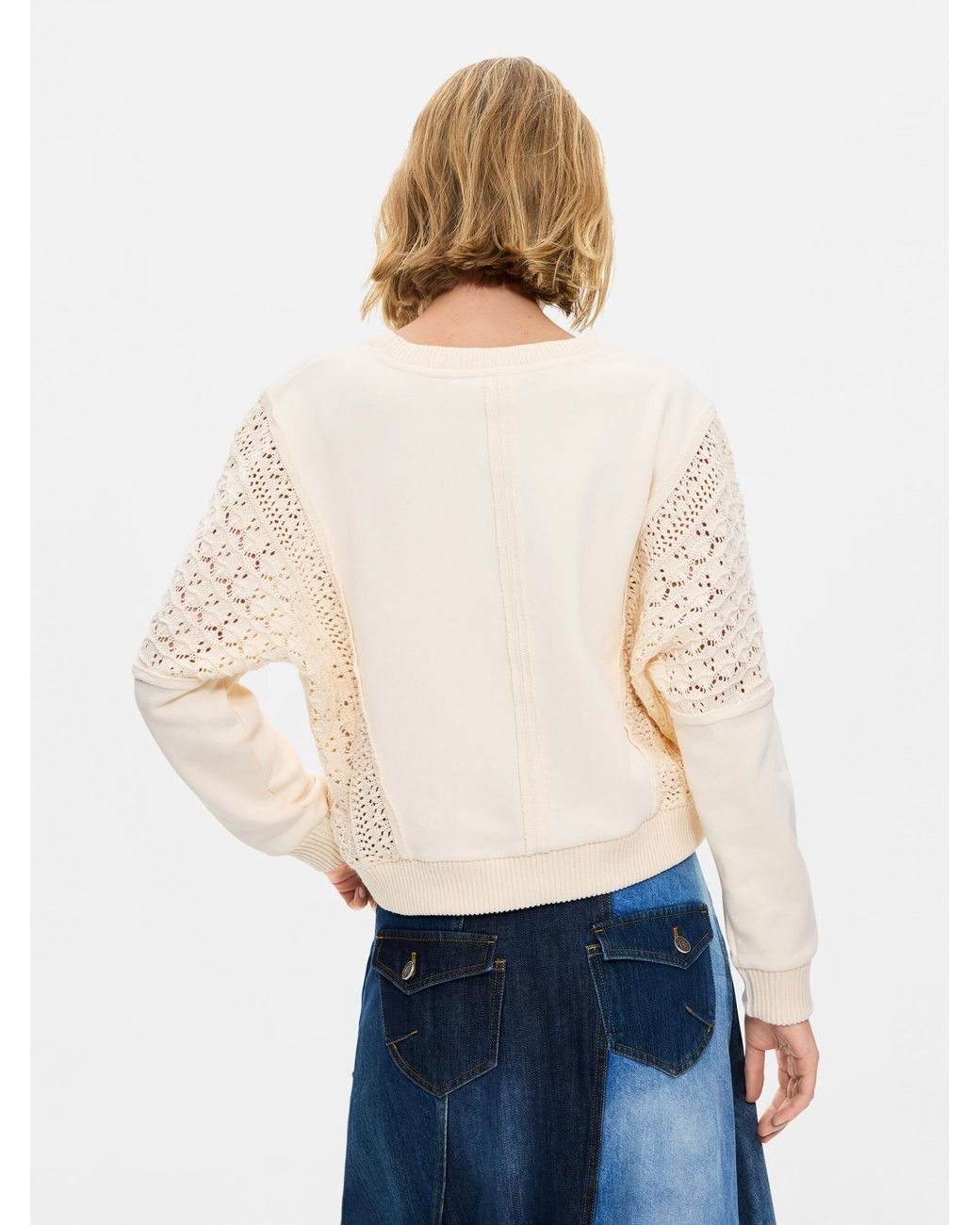 Desigual White Pullover