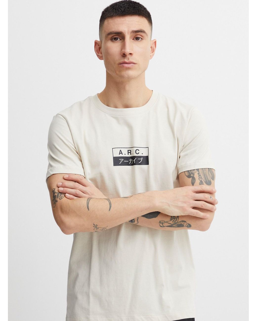 Solid Shirt in Gray für Herren