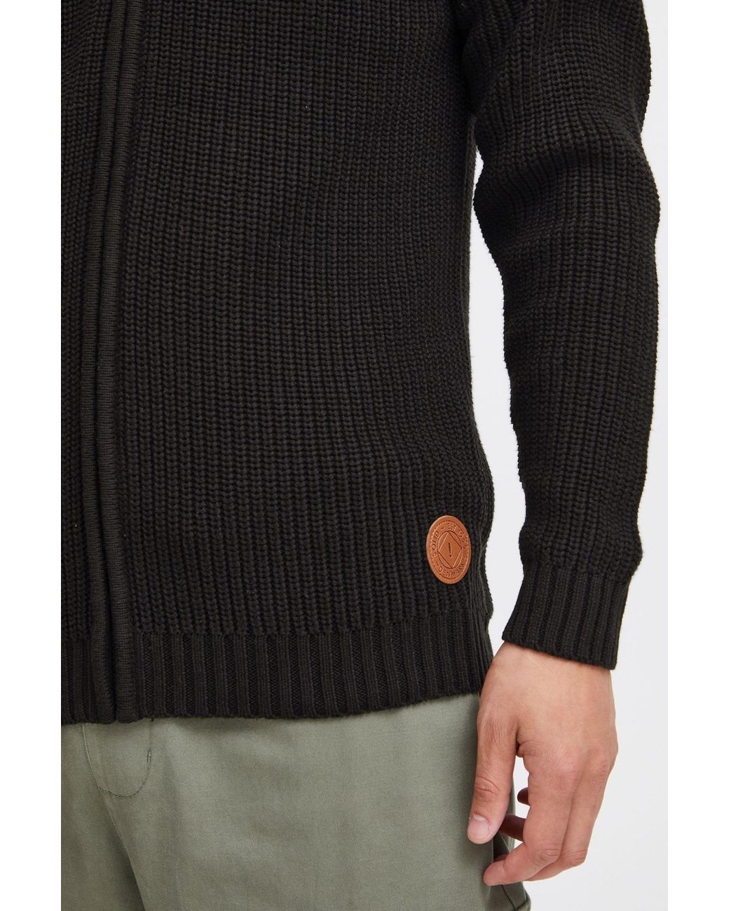 Solid Strickjacke Xenos in Black für Herren