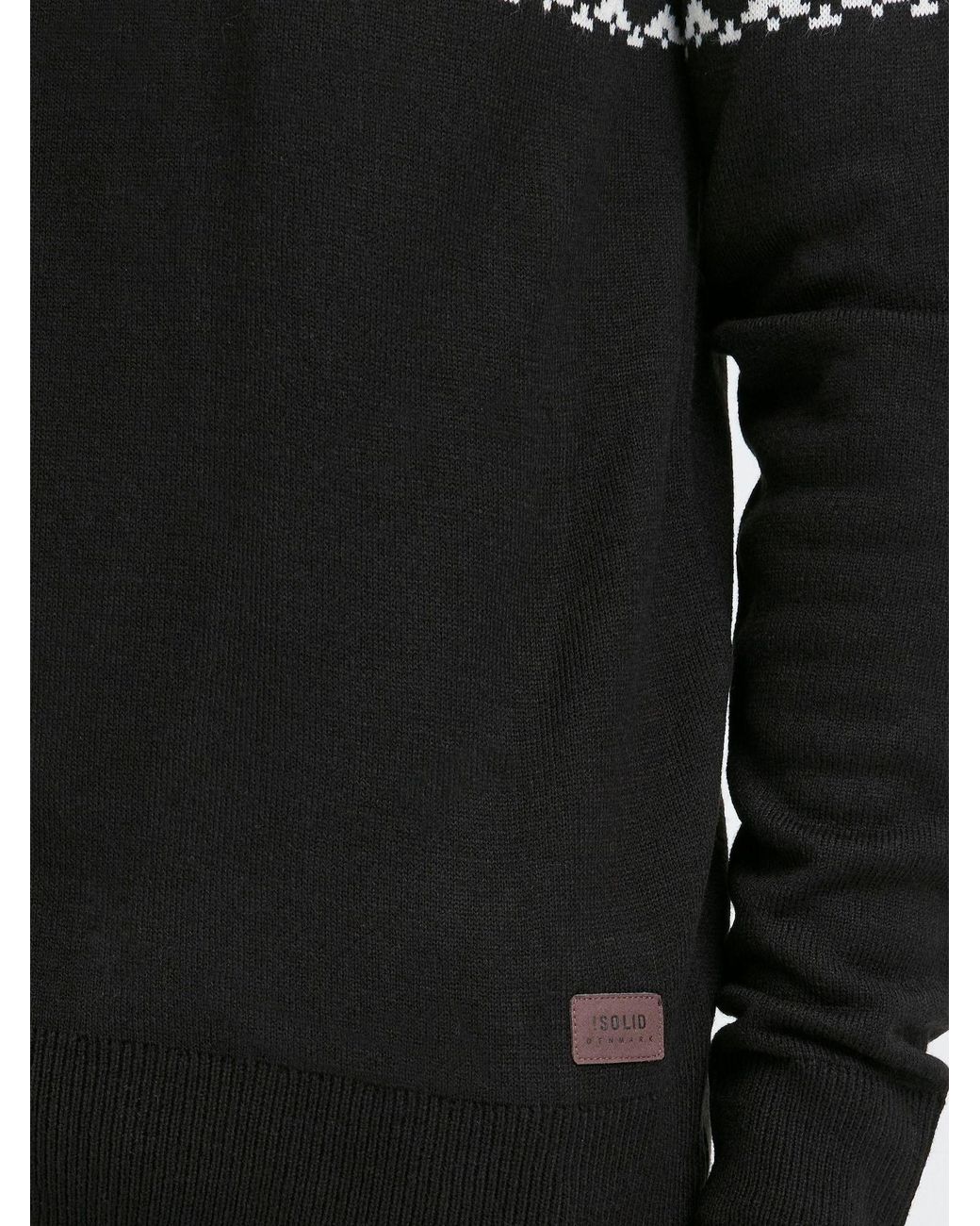 Solid Strickpullover Sdellis in Black für Herren