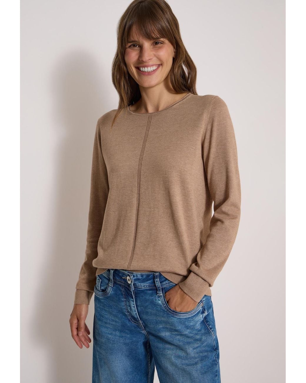 Cecil Brown Basic Pullover Mit Rundhals
