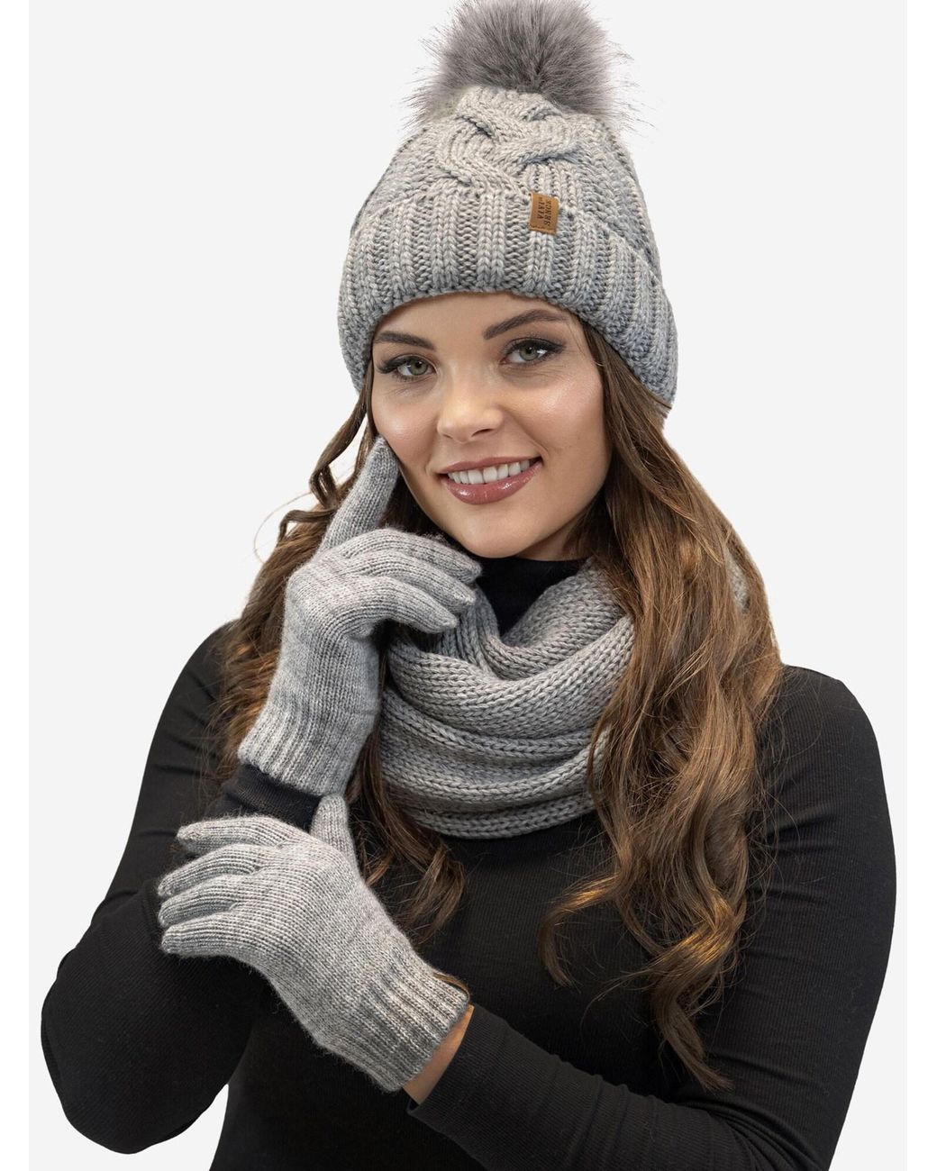 Vivience Gray Mütze 7014 Set