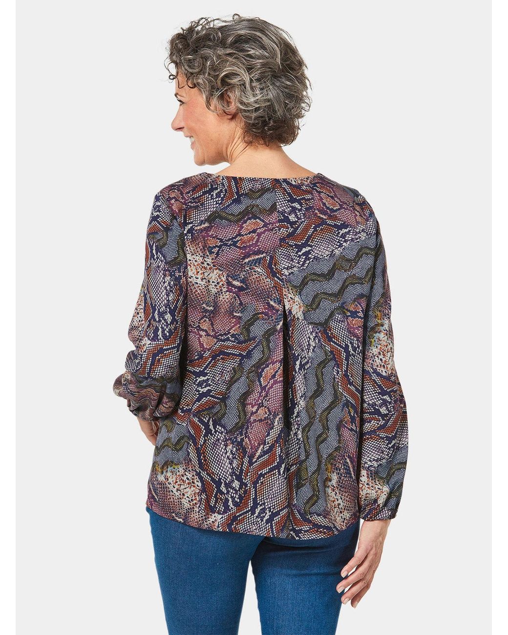 Goldner Purple Bluse