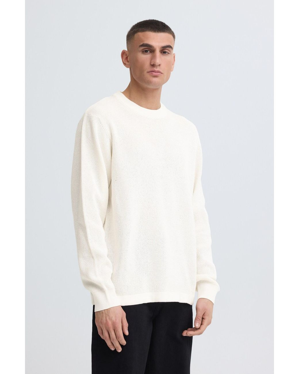 Solid Pullover Sdvian in White für Herren