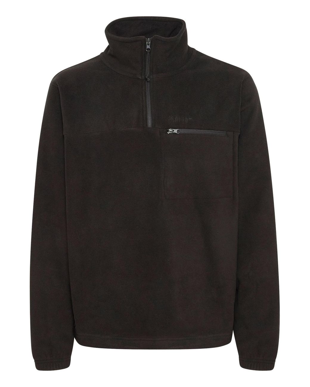 Solid Fleecejacke Noobert in Black für Herren