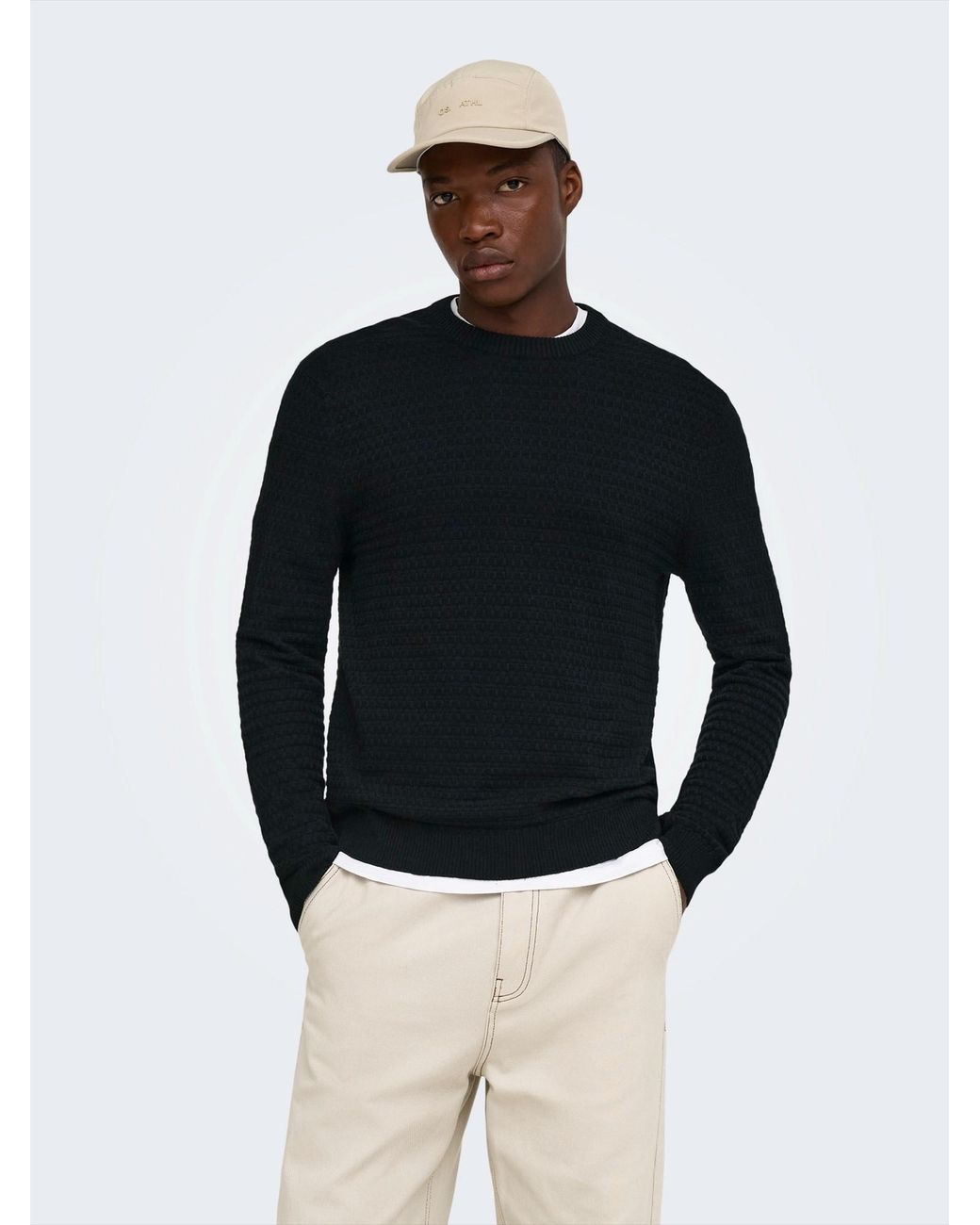 Only & Sons Pullover Onsloui in Black für Herren