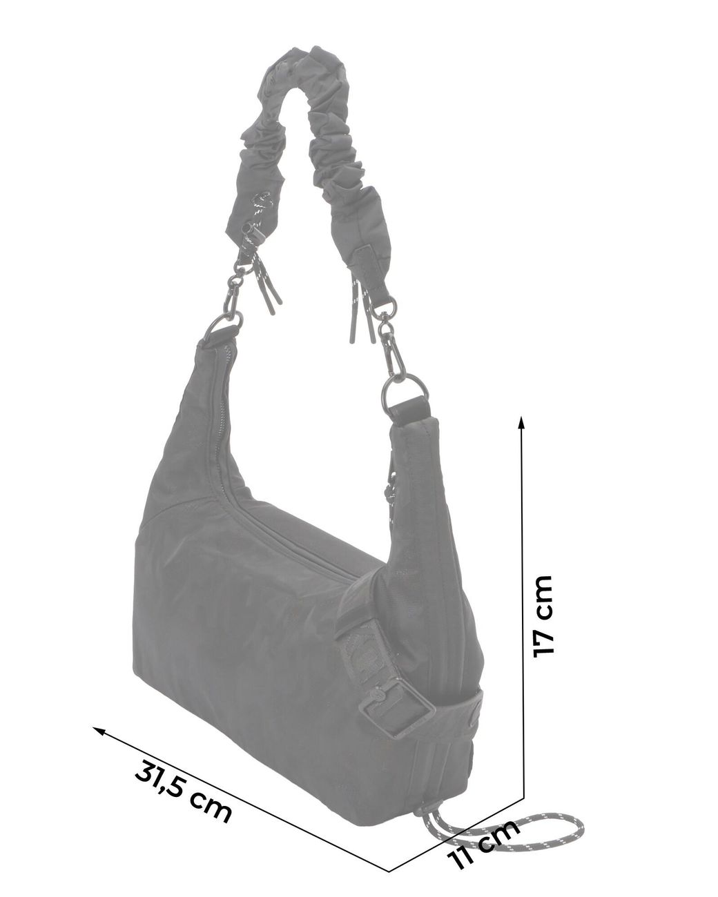 Steve Madden Black Schultertasche Bcresent