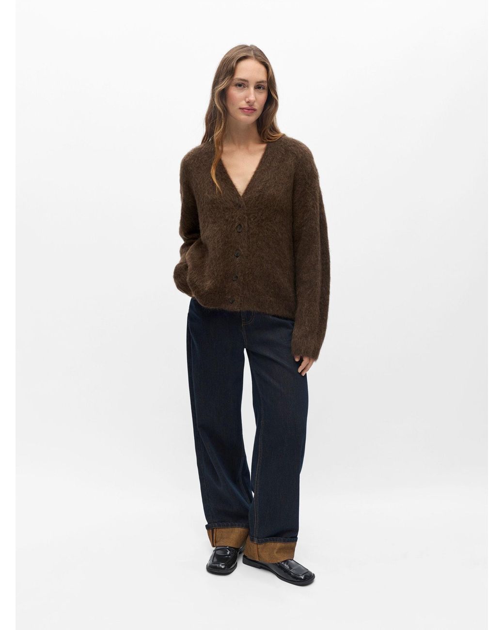 Object Brown Strickjacke Objharry