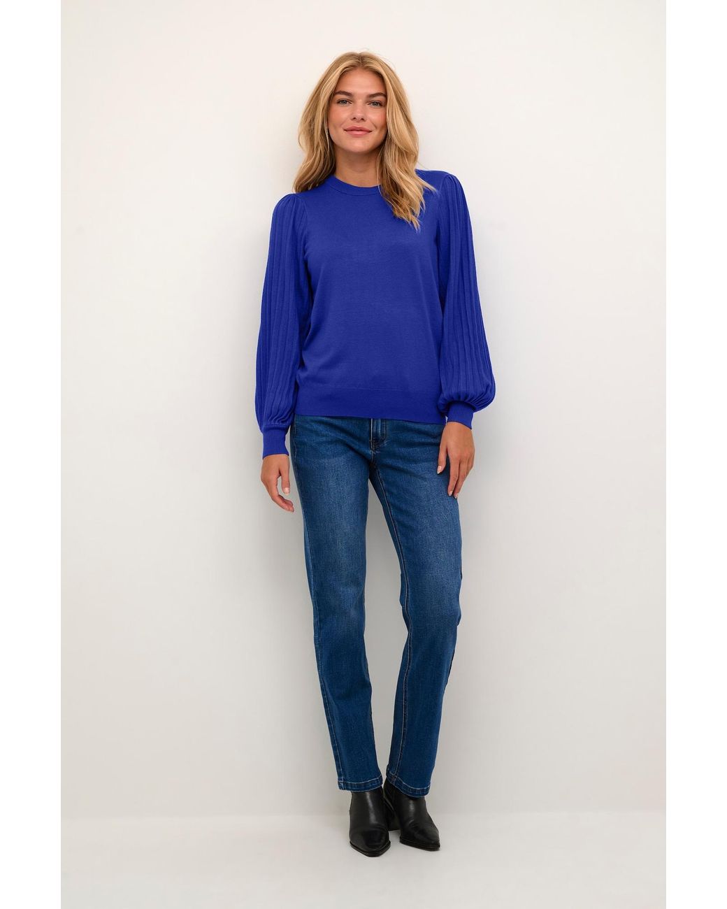 Kaffe Blue Pullover Lone