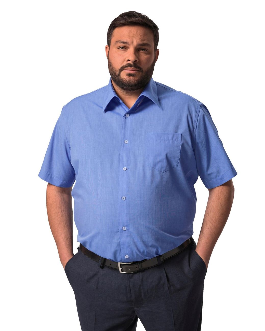 Men Plus Hemd in Blue für Herren