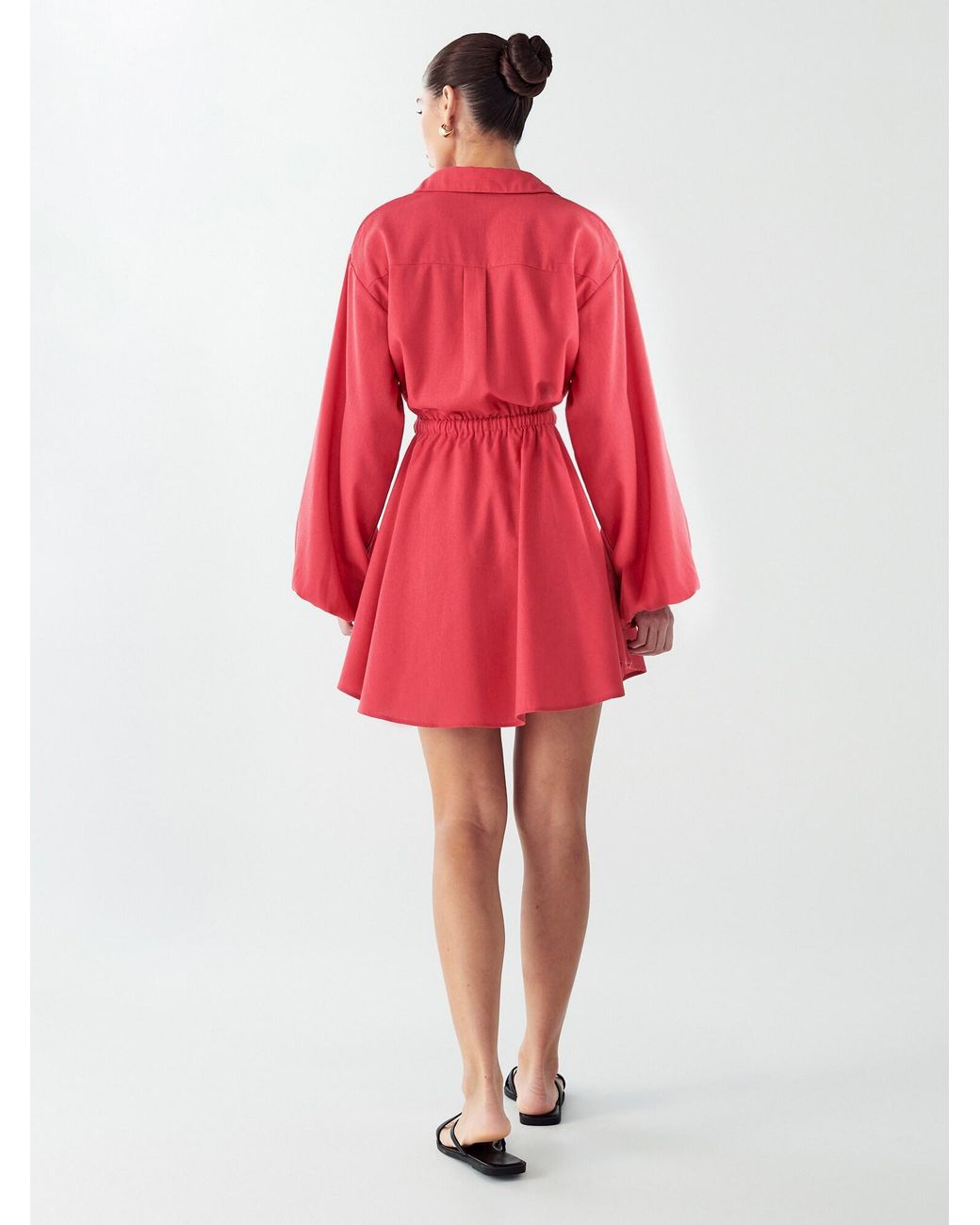 Willa Red Blusenkleid Petal