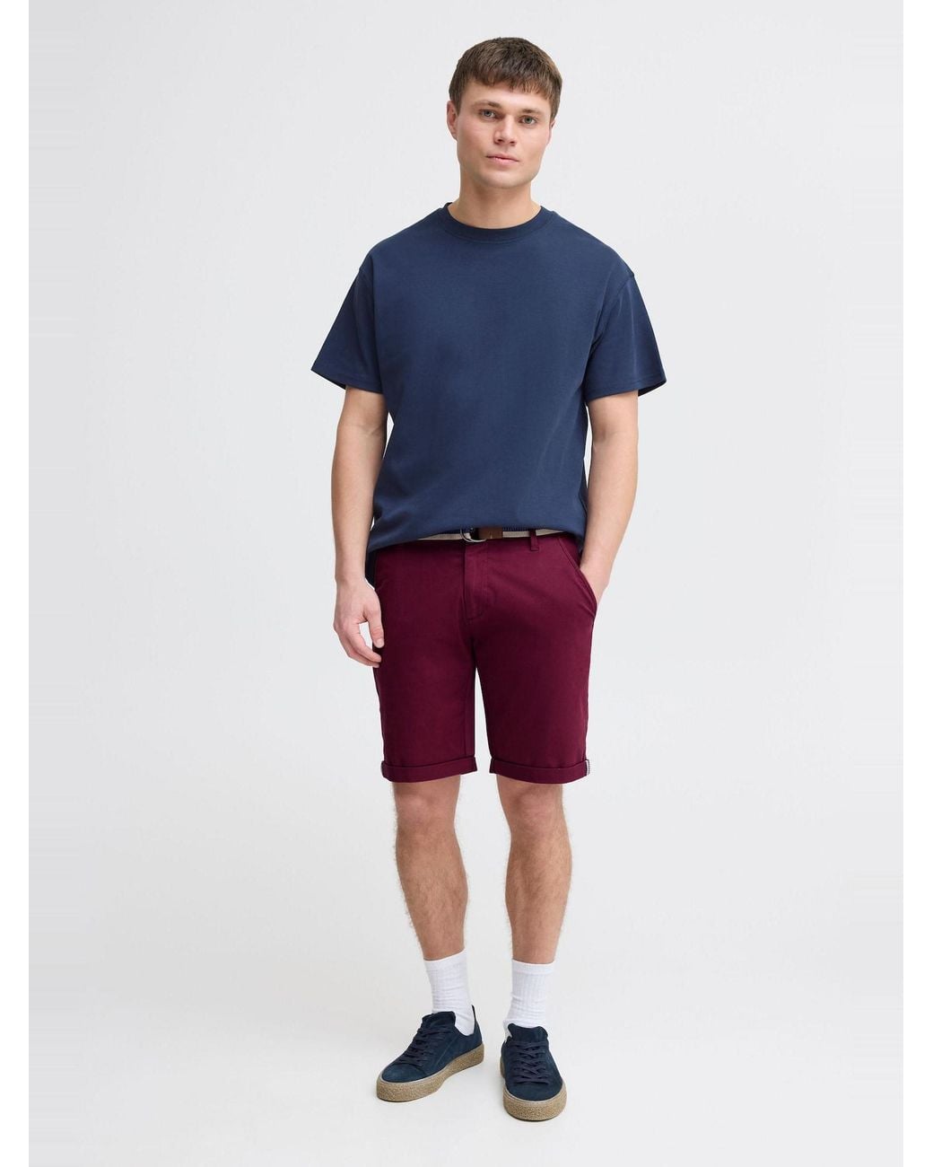 Solid Chinohose Monty in Red für Herren